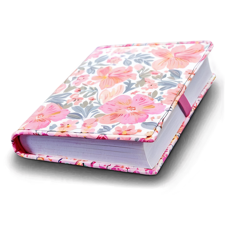 Closed Book With Floral Cover Png 06282024