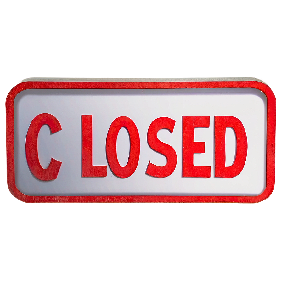 Closed Sign Png Ddu19