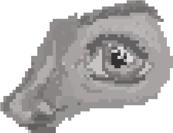 Closeup Chameleon Eye Pixel Art