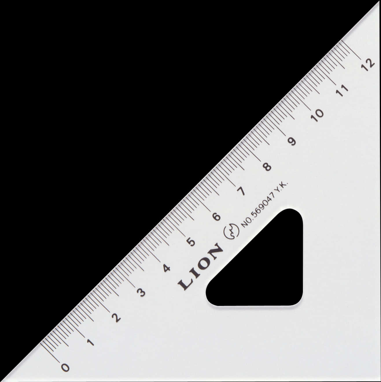 Closeup White Metal Ruler