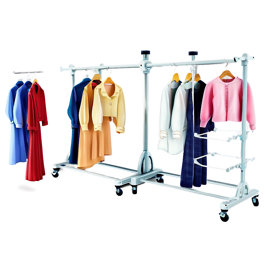 Clothes Rack With Shelves Png 82