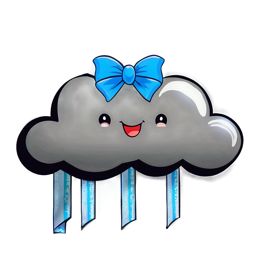 Cloud Cartoon With Bow Png 73