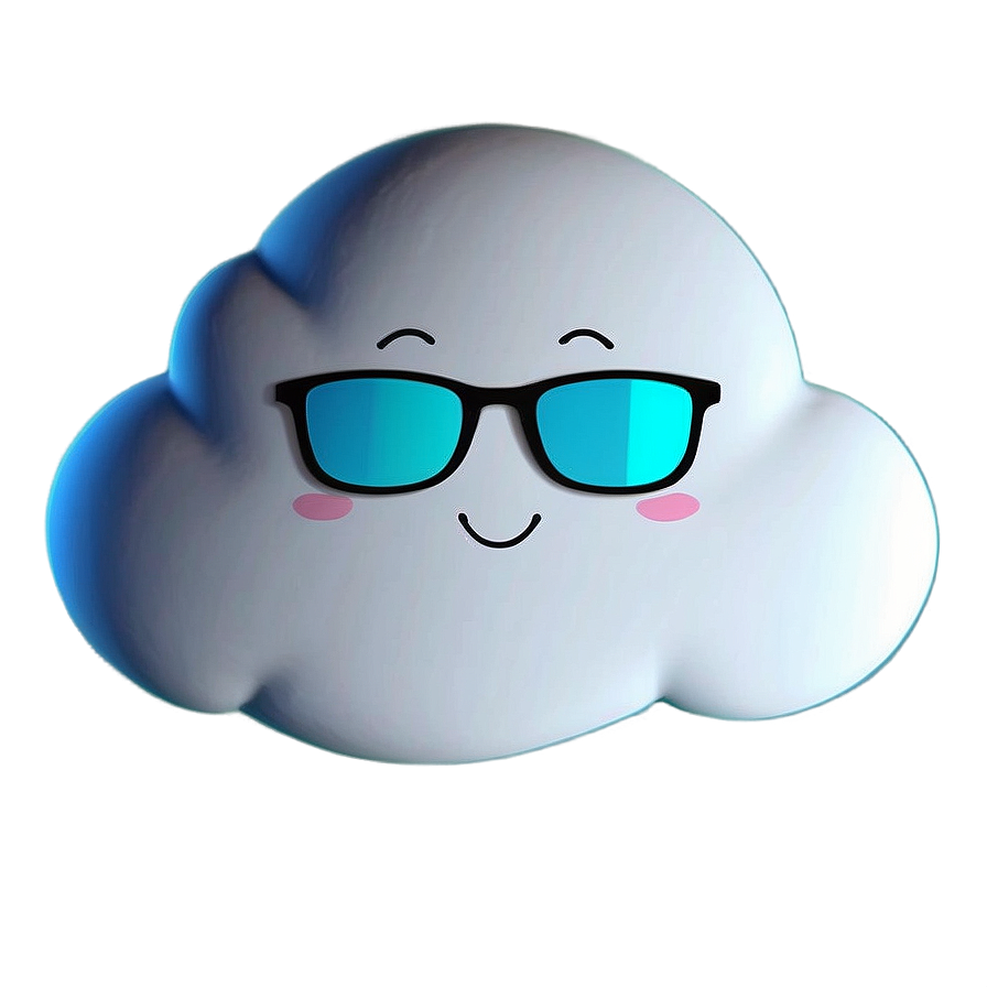 Cloud Cartoon With Glasses Png 74