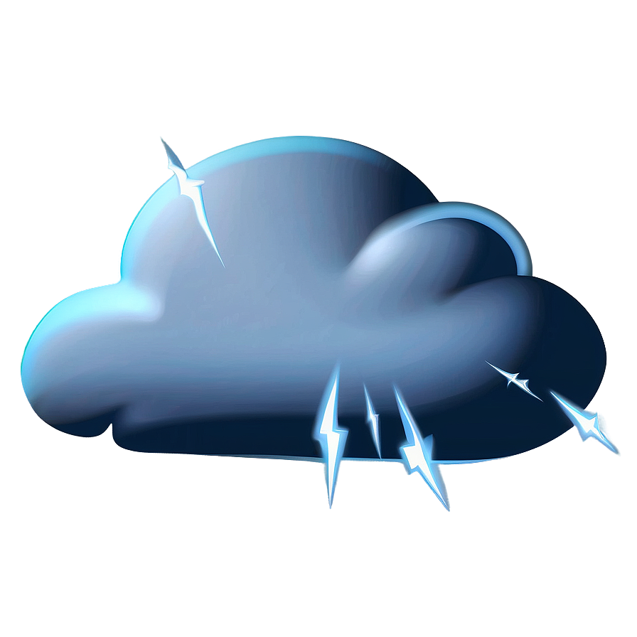 Cloud Cartoon With Lightning Bolt Png 06122024