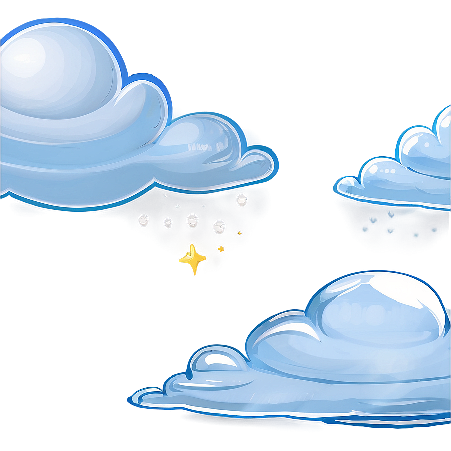 Cloud Cartoon With Snow Png 06122024