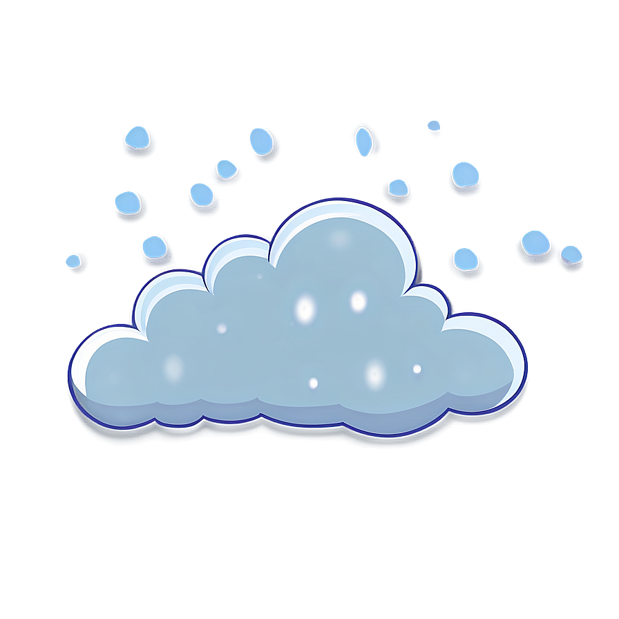 Cloud Cartoon With Snow Png Nol