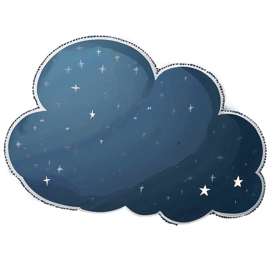 Cloud Cartoon With Stars Png 53