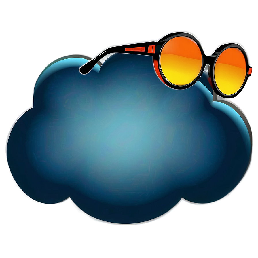 Cloud Cartoon With Sunglasses Png Lpm35