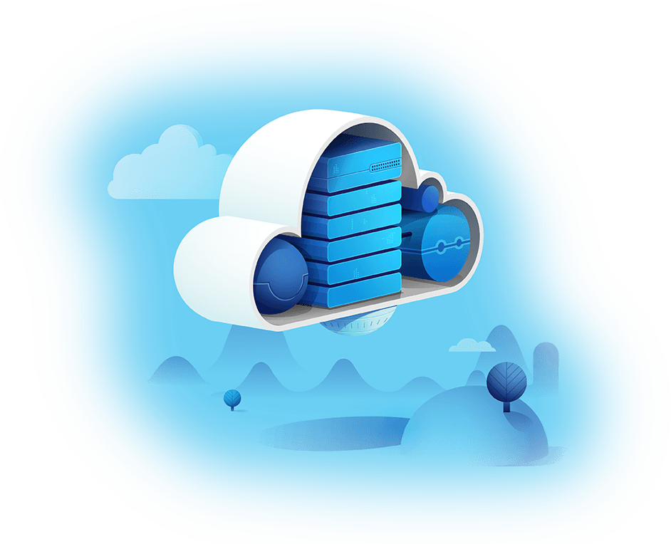 Cloud Data Center Illustration