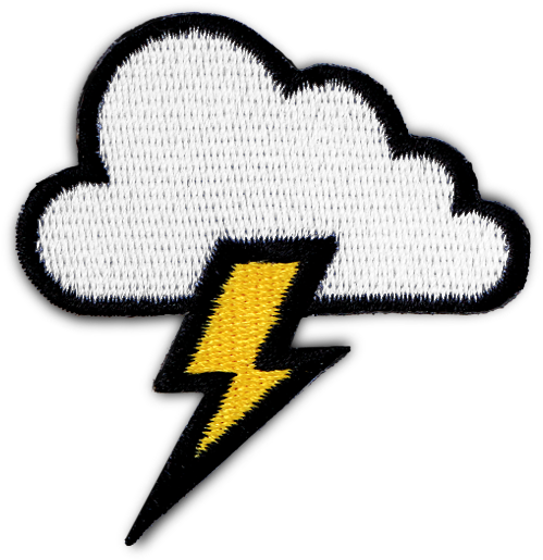 Cloud Lightning Bolt Patch