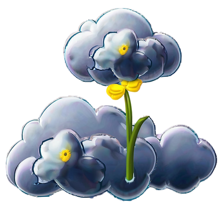 Cloud With Flowers Png Puk