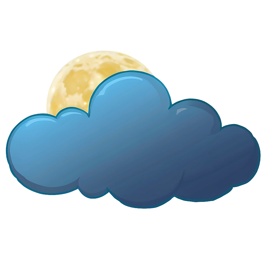 Cloud With Moon Clipart Png 05252024