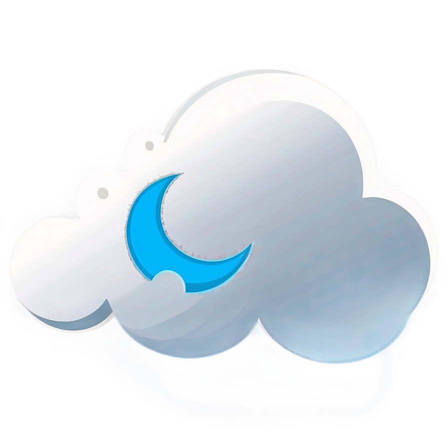 Cloud With Moon Clipart Png Hin90