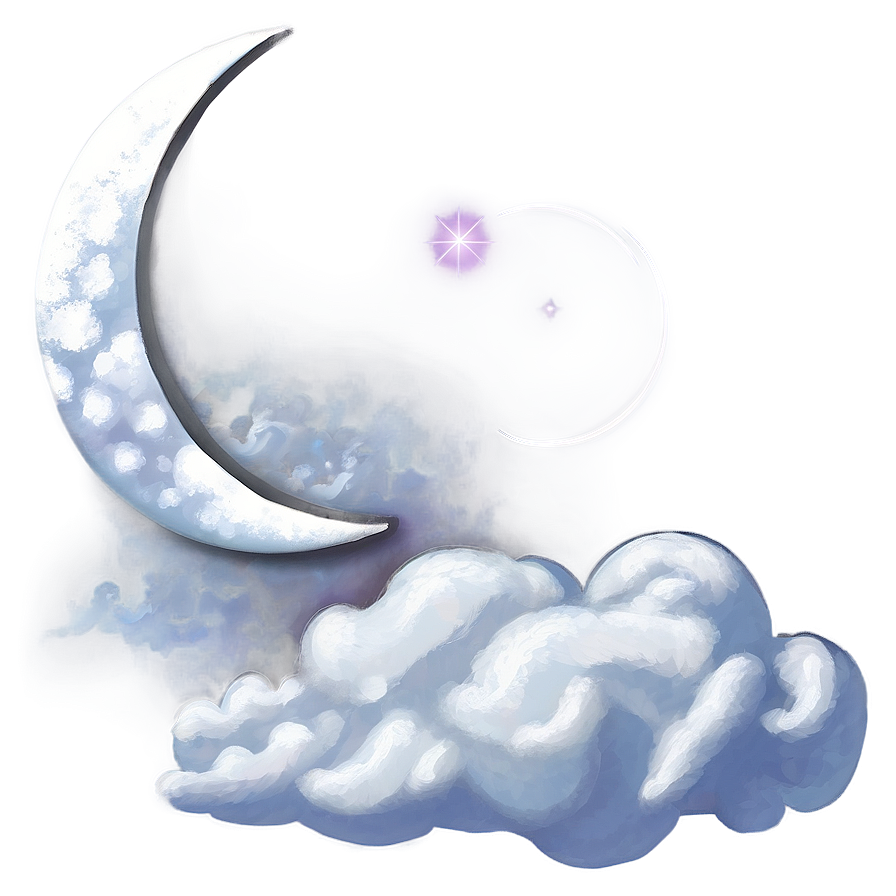 Cloud With Moon Png 06252024