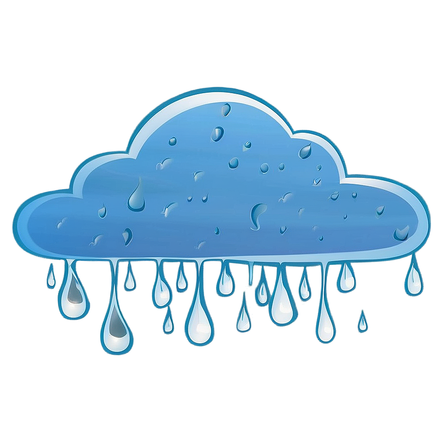 Cloud With Rain Clipart Png Por