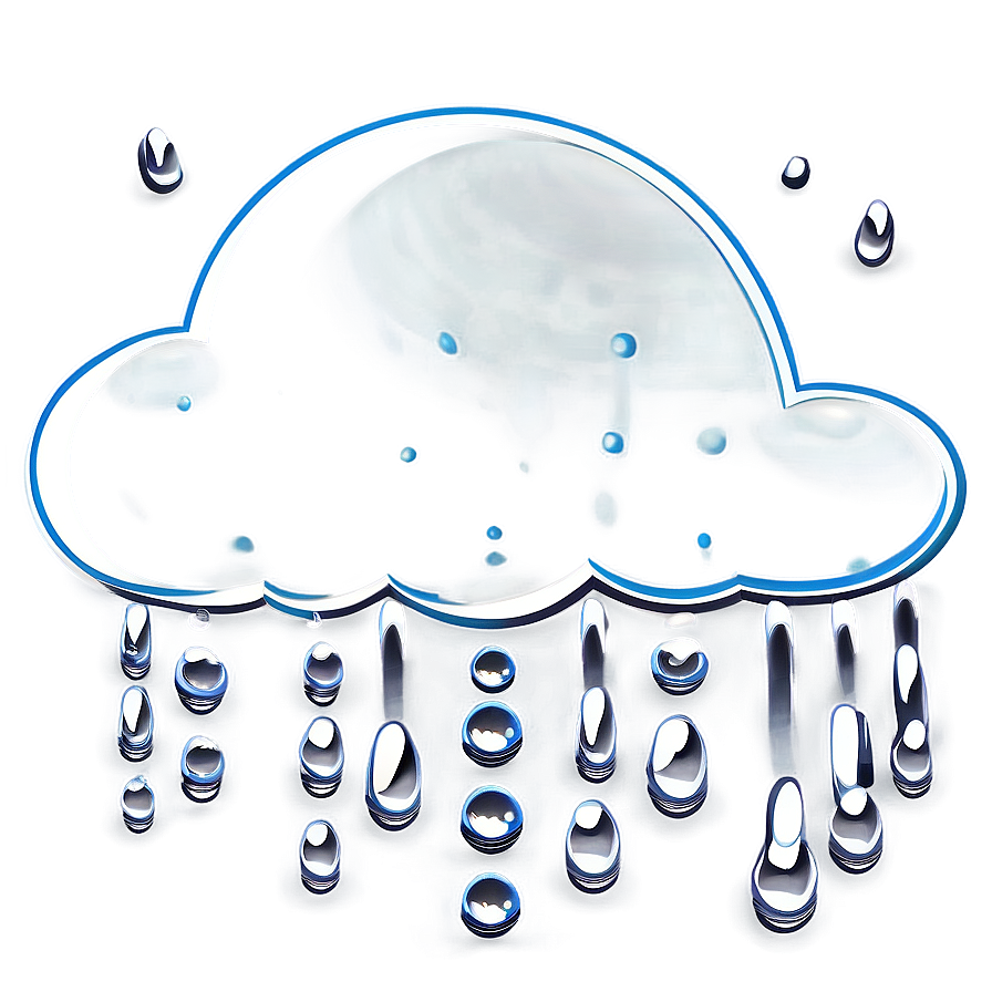 Cloud With Raindrops Clipart Png Neo