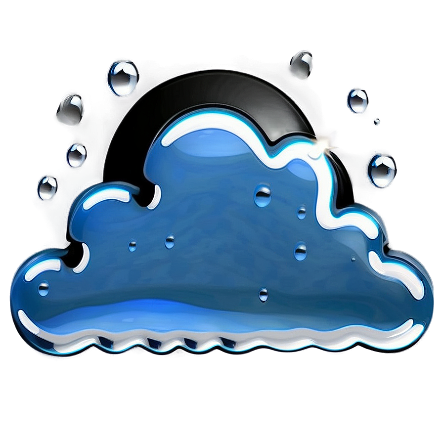 Cloud With Raindrops Png Iob55