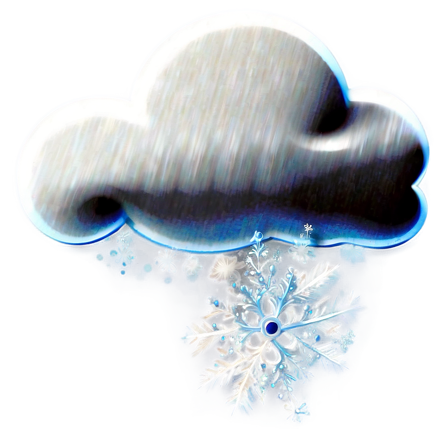 Cloud With Snowflakes Png Fmi