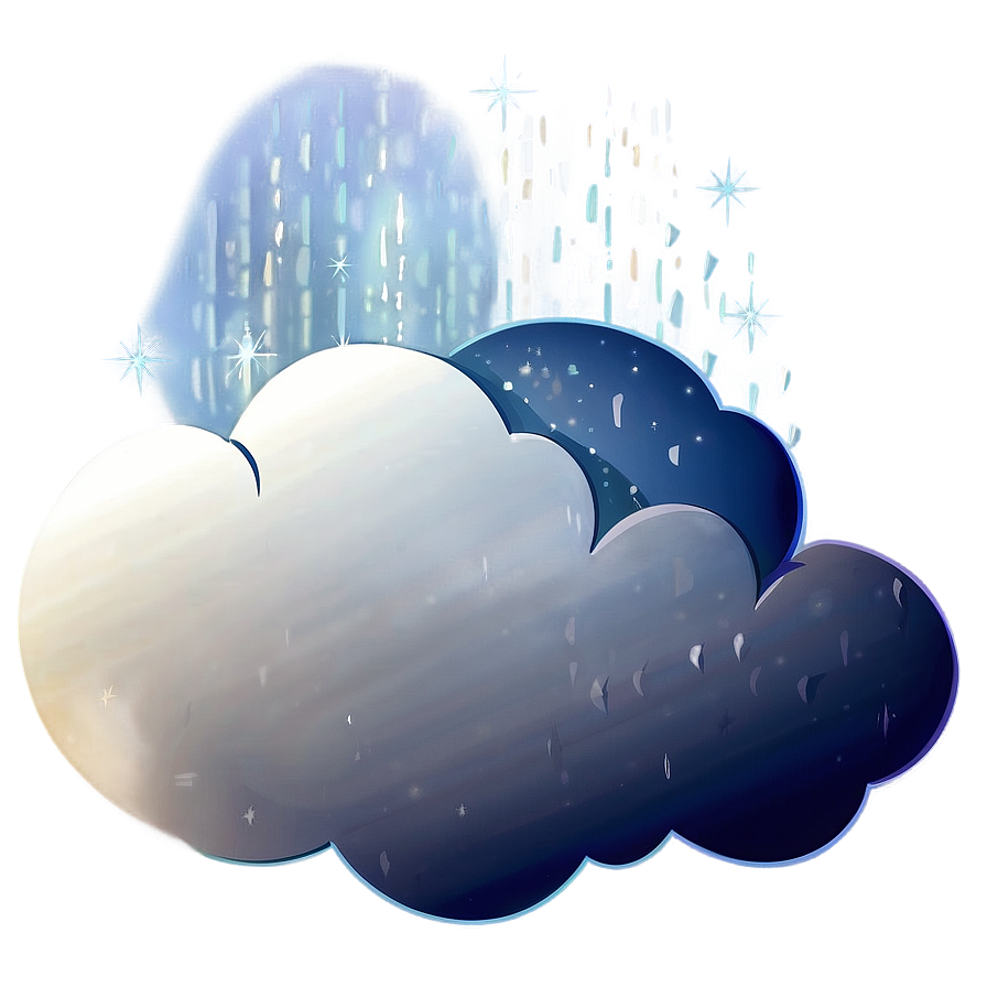 Cloud With Stars Clipart Png 05252024