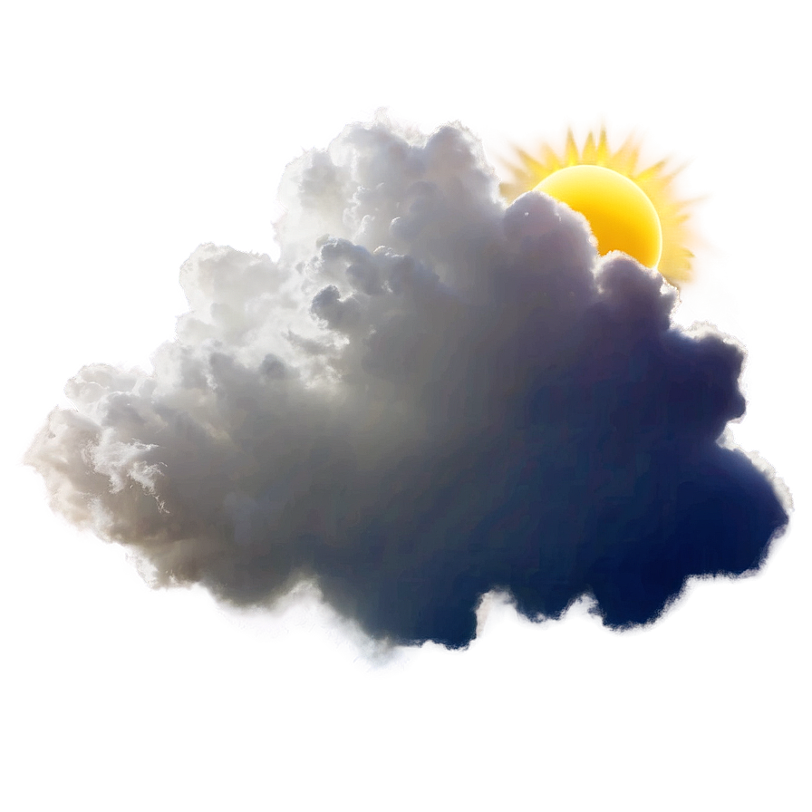 Cloud With Sun Rays Png 04302024