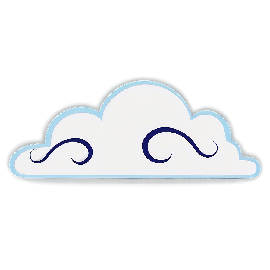 Cloud With Swirls Clipart Png 05252024