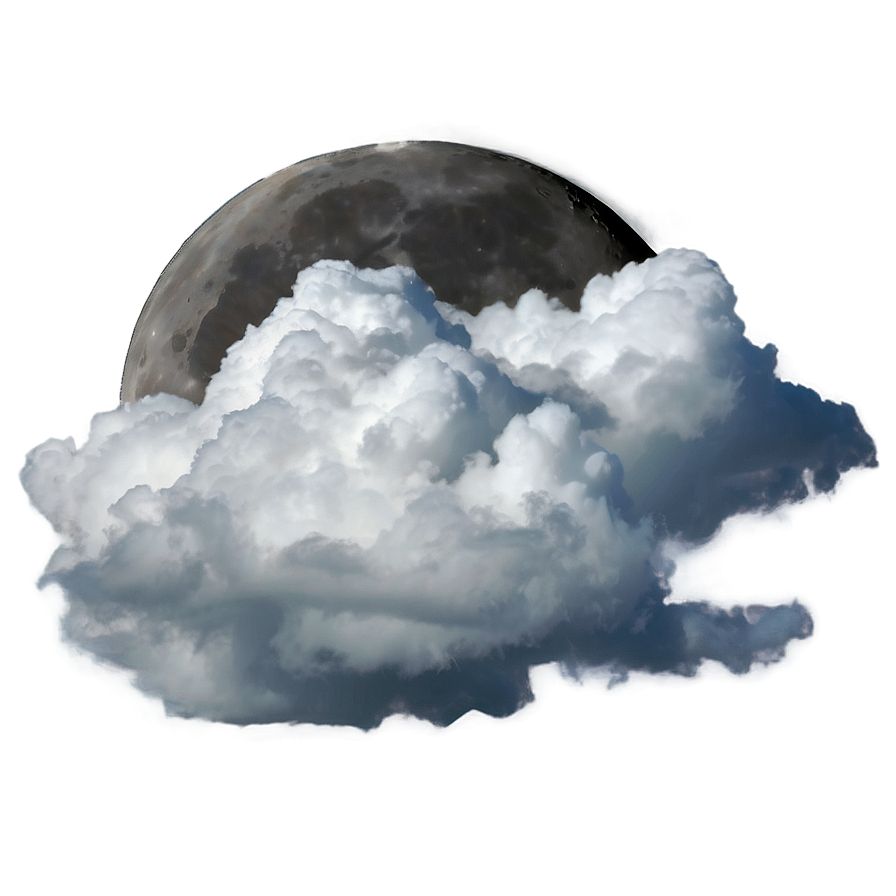 Clouds With Moon Png Ftq