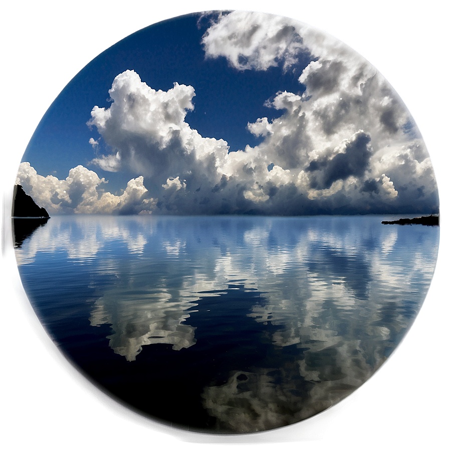 Cloudy Sky Reflection Png Hpj