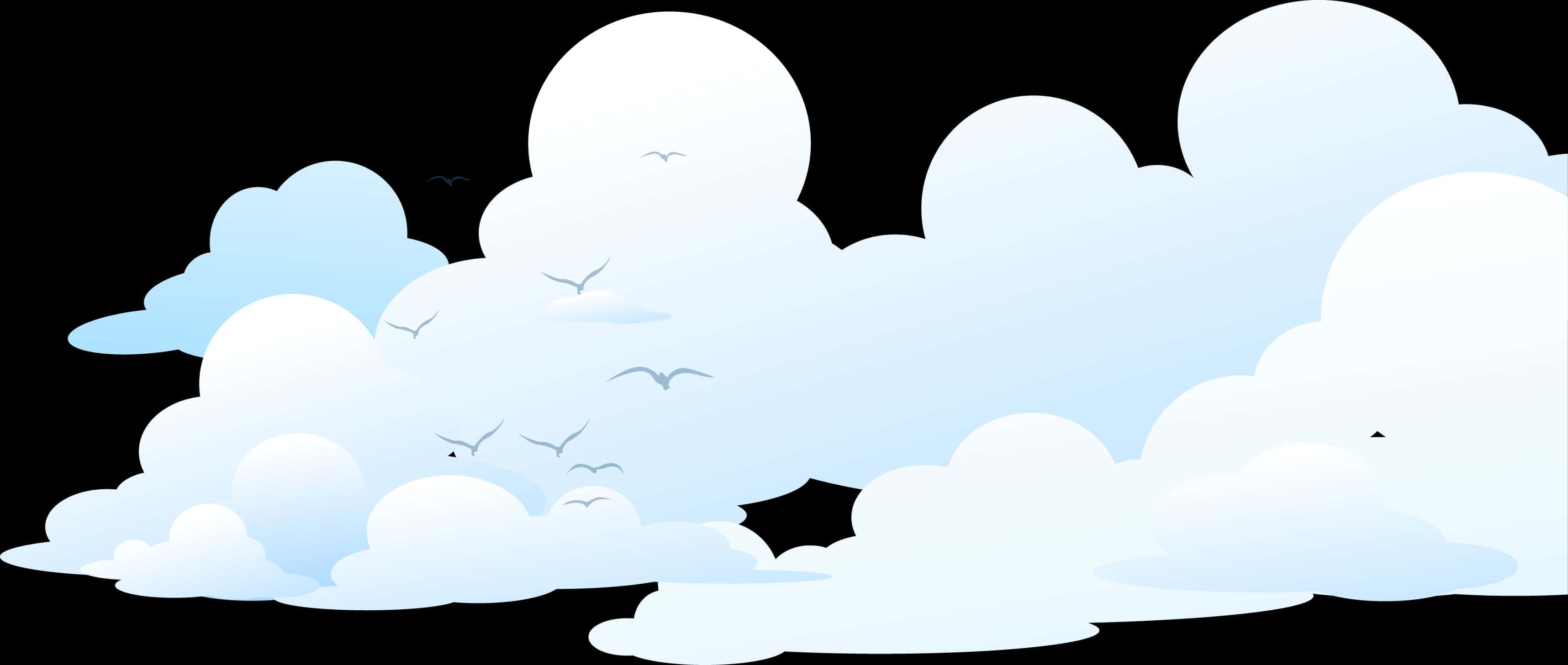 Cloudy Sky Vector Illustration