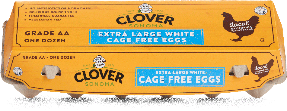 Clover Sonoma Cage Free Eggs Carton