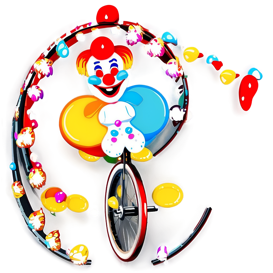 Clown Emoji On Unicycle Png 19