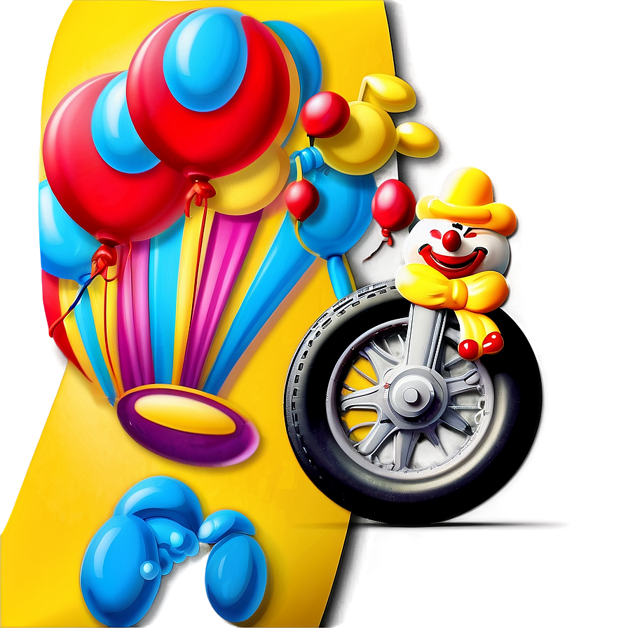 Clown Emoji On Unicycle Png Qxr