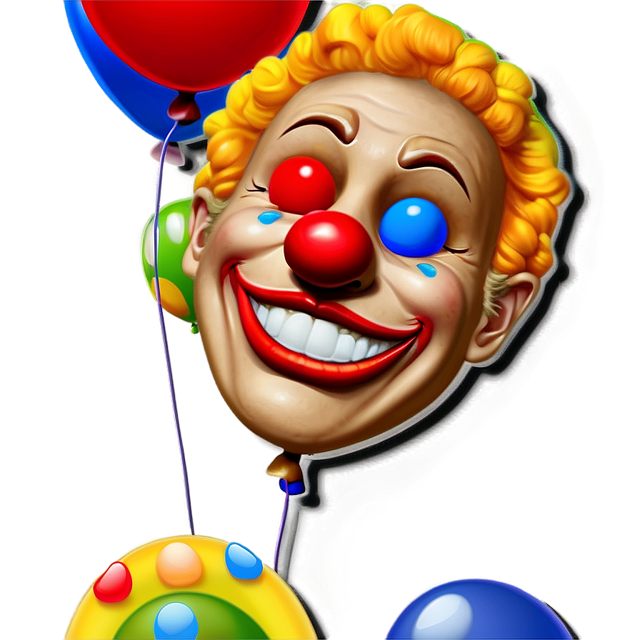 Clown Emoji With Balloons Png Ccj