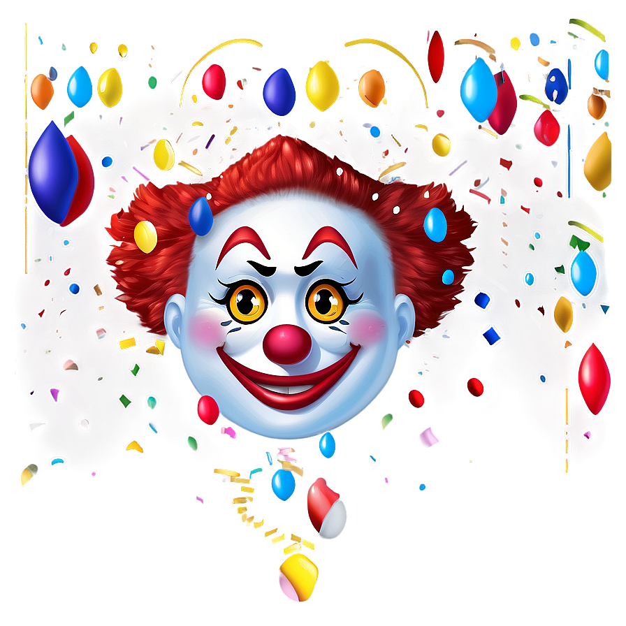 Clown Emoji With Confetti Png Urh