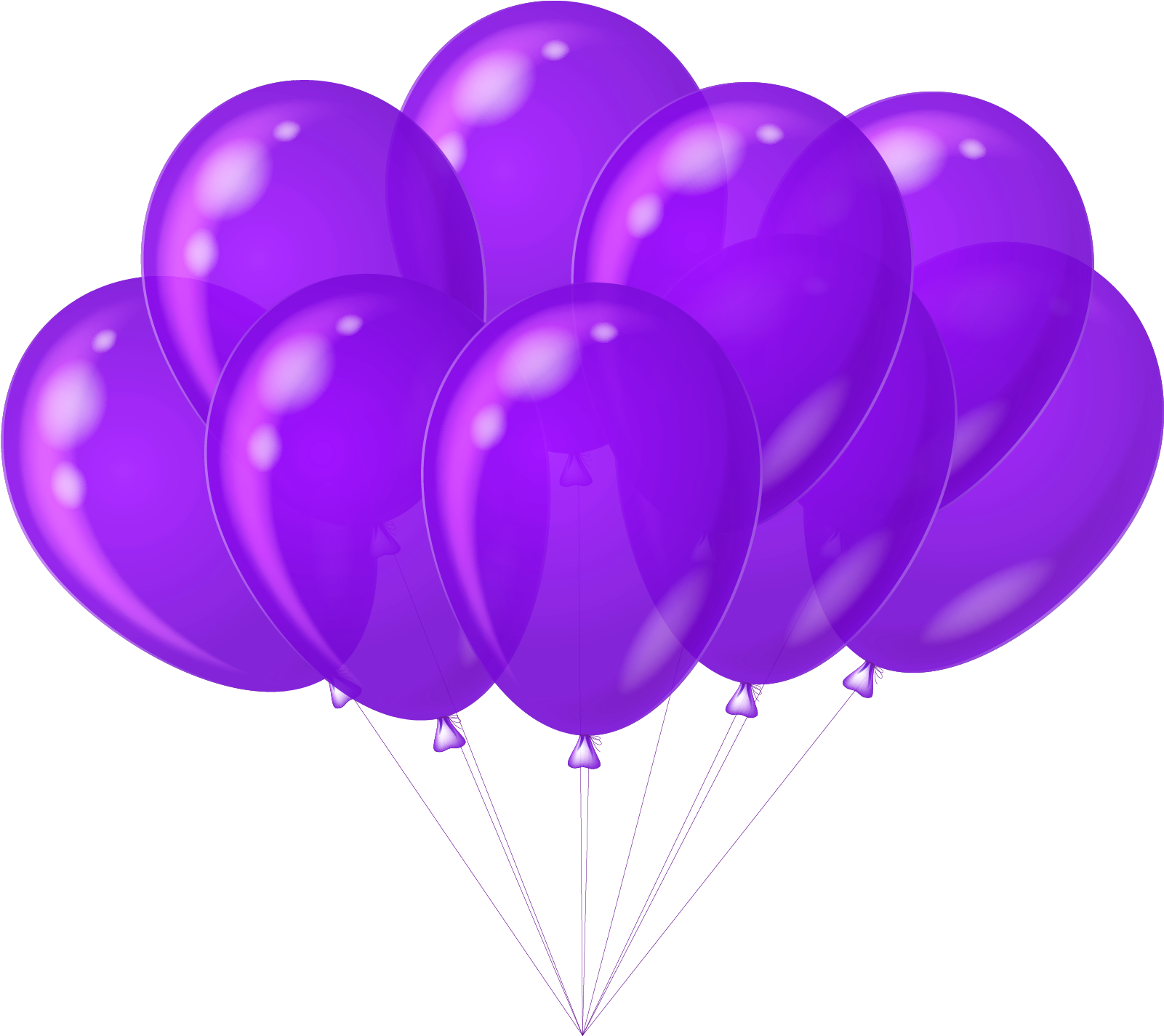 Clusterof Purple Balloons