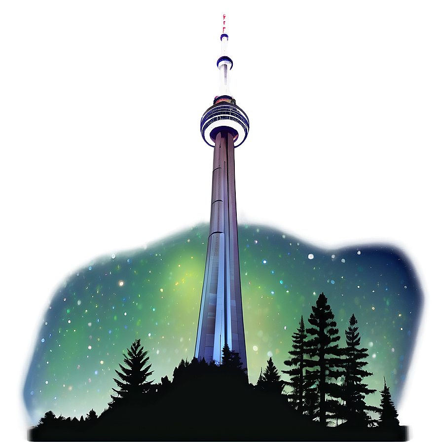 Cn Tower Starry Night Png 70