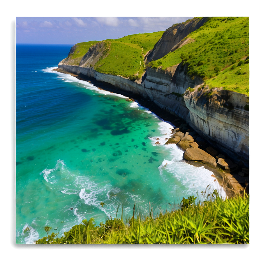 Coastal Cliff View Landscape Png Mnv