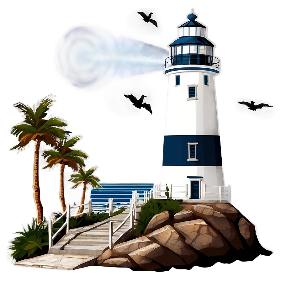 Coastal Lighthouse Scene Png Gmh