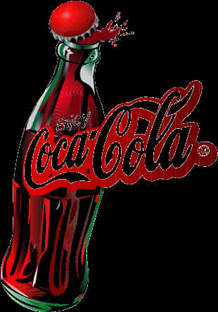 Coca Cola Bottle Splash Art