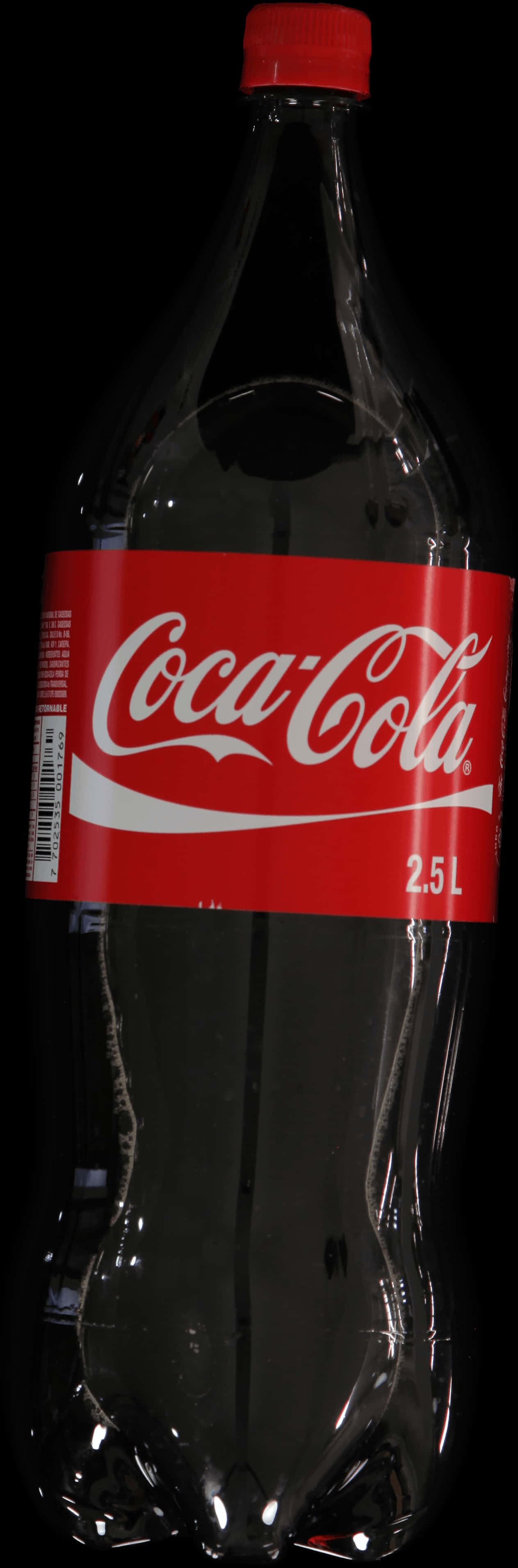 Coca Cola25 L Bottle Black Background