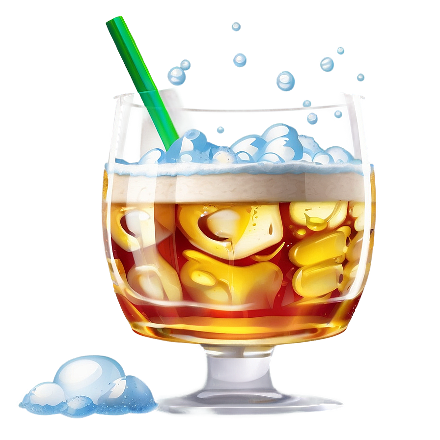 Cocktail Glass With Foam Png 76