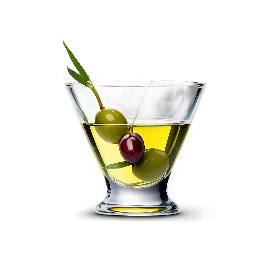 Cocktail Glass With Olive Png Odj