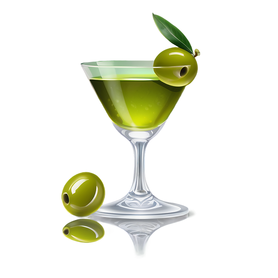 Cocktail Glass With Olive Png Tam