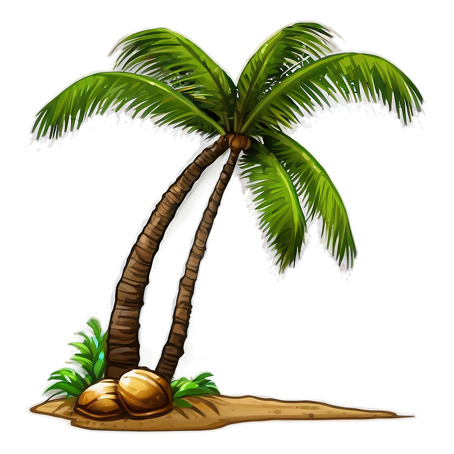 Coconut Tree And Beach Png 71