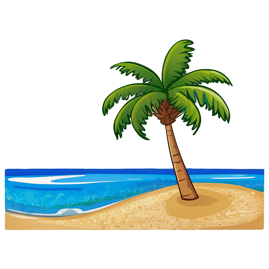 Coconut Tree And Beach Png Rgc72