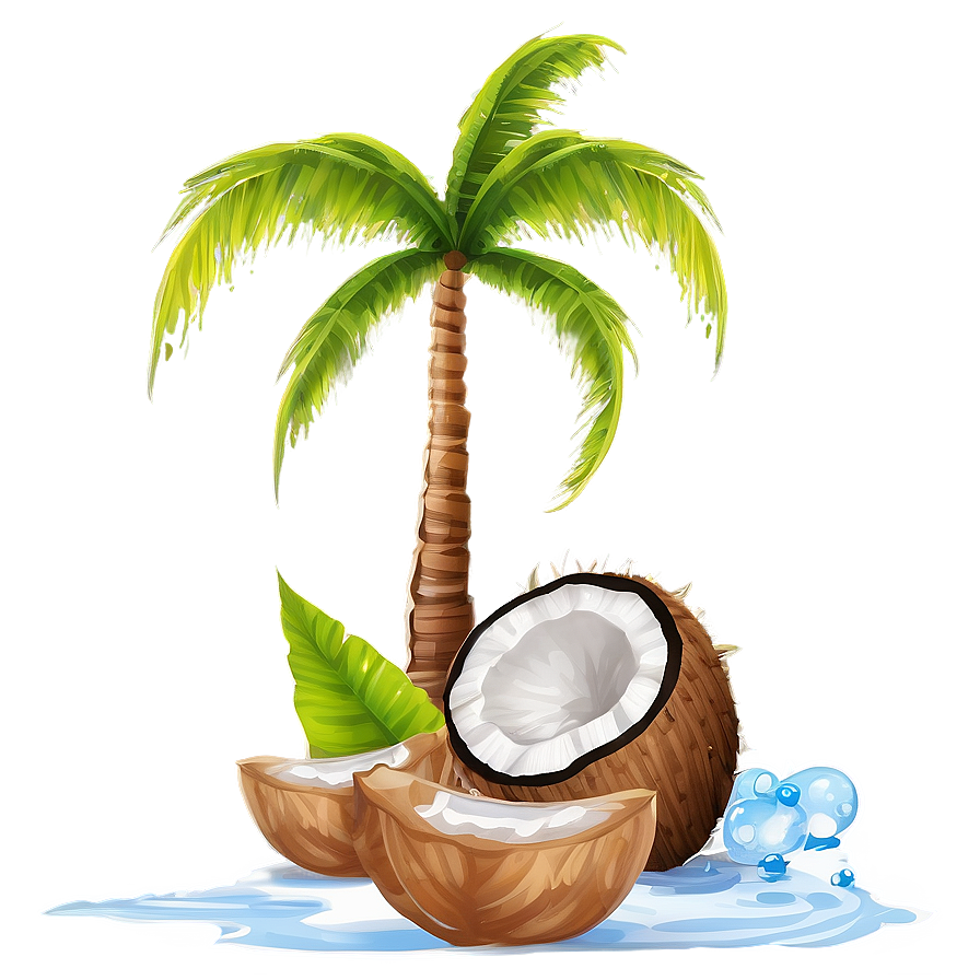 Coconut Tree And Sea Png 06202024