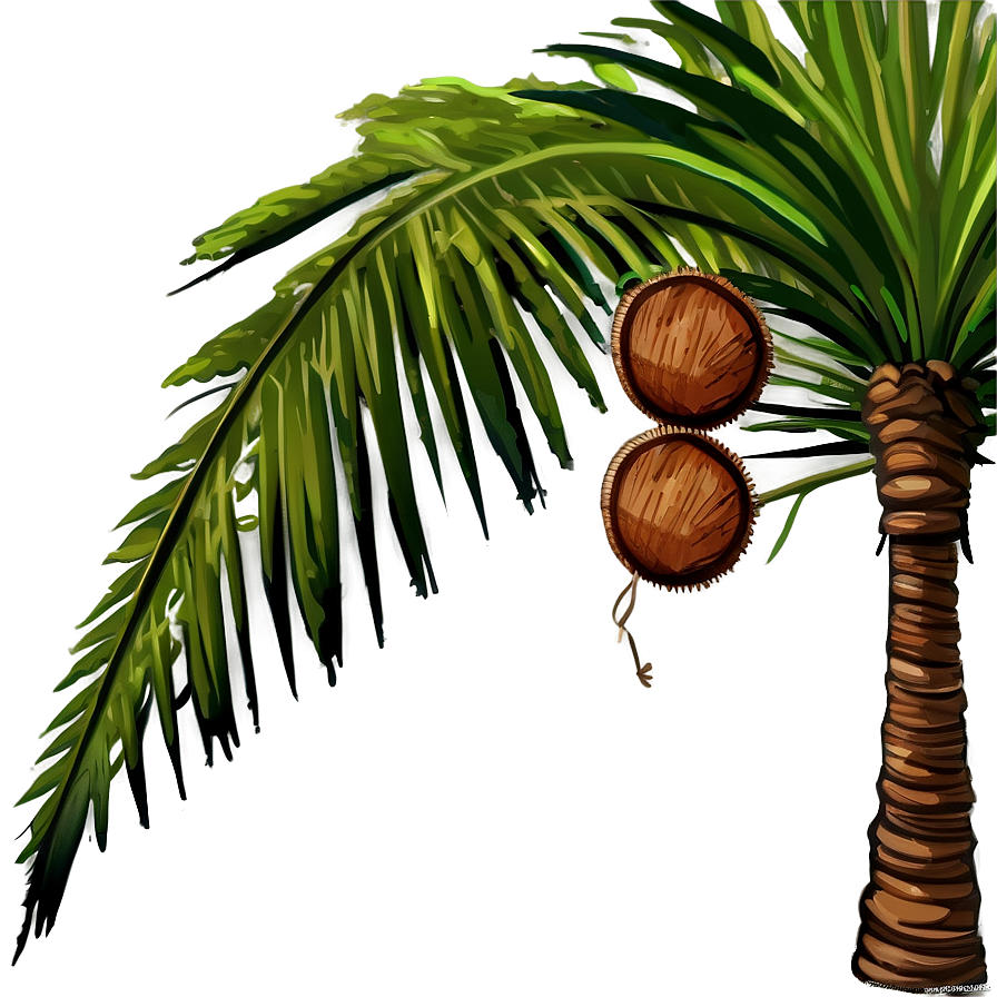 Coconut Tree With Coconuts Png Usc