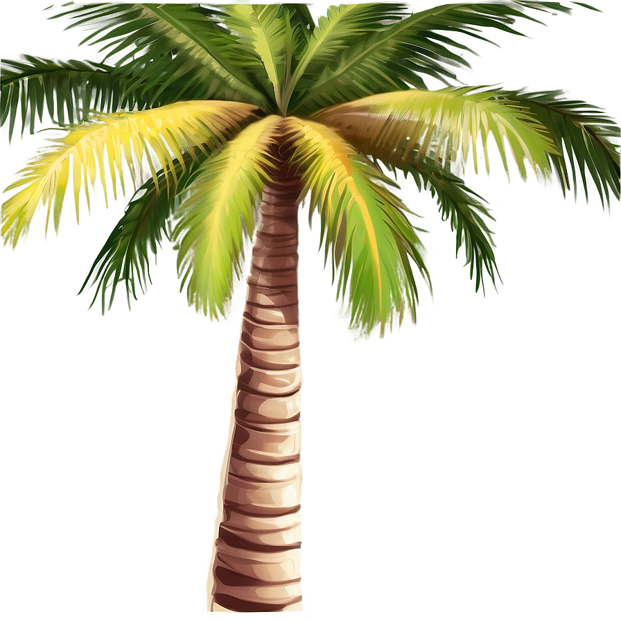 Coconut Tree With Sunset Background Png 06202024