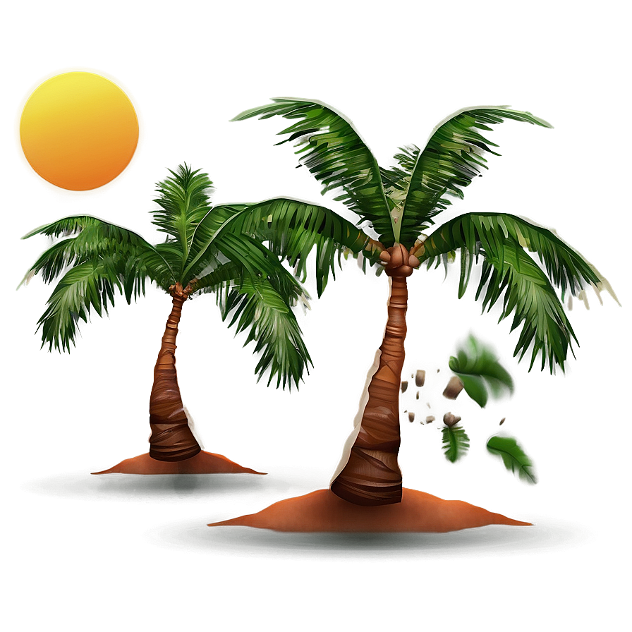 Coconut Tree With Sunset Background Png Pep13