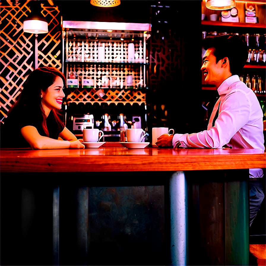 Coffee Shop Dating Scene Png Hjo2