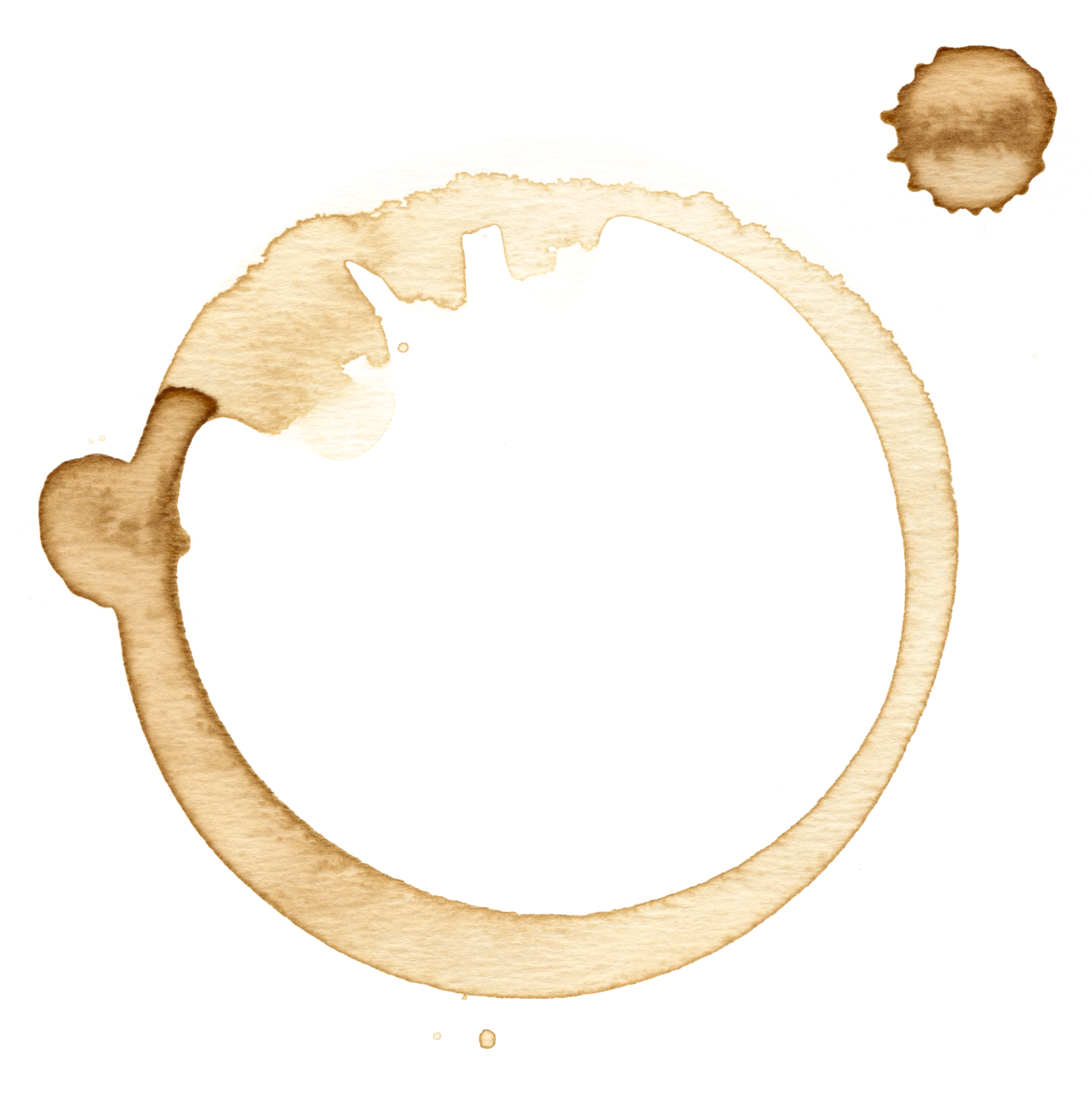 Coffee Stain Circle Abstract